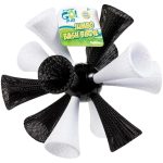 Black/White Jumbo Bash Birdie Shuttlecock Toy (8.5") - Toysmith