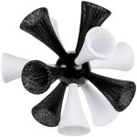 Black/White Jumbo Bash Birdie Shuttlecock Toy (8.5") - Toysmith - Image 2