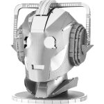 Doctor Who - Unpainted Cyberman Head Figure Model Kit (Steel, Moderate Difficulty) - Fascinations - Metal Earth Series - Image 2