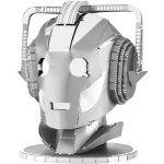 Doctor Who - Unpainted Cyberman Head Figure Model Kit (Steel, Moderate Difficulty) - Fascinations - Metal Earth Series - Image 4