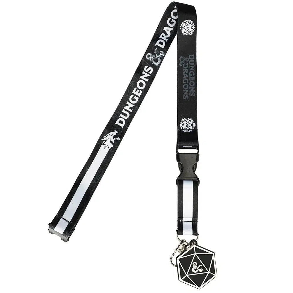 Dungeons-Dragons-Classic-D20-Dice-Lanyard-Bioworld Dungeons & Dragons - Classic D20 Dice Lanyard - Bioworld - Image 1