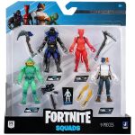 Fortnite - Raven, Red Lynx, Moisty Merman & Meowscles Action Figure Set (2.5") - Jazwares - Squads Series