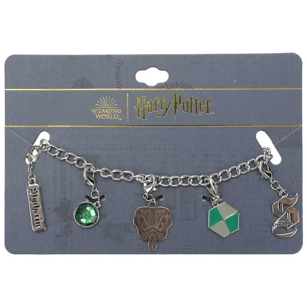 Harry-Potter-Multi-Charm-Slytherian-Bracelet-Bioworld Harry Potter - Multi-Charm Slytherian Bracelet - Bioworld - Image 1