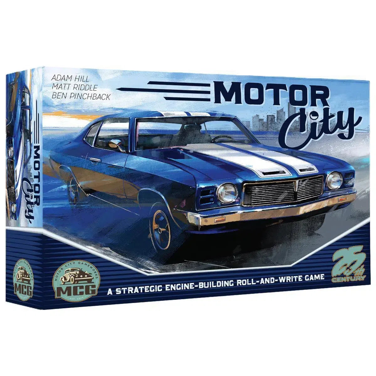 Motor-City-Dice-Based-Racing-Board-Game-for-Family-and-Adults-1-5-Players-Ages-14-25th-Century-Games Motor City - Dice-Based Racing Board Game for Family, and Adults (1-5 Players, Ages 14+) - 25th Century Games - Image 1