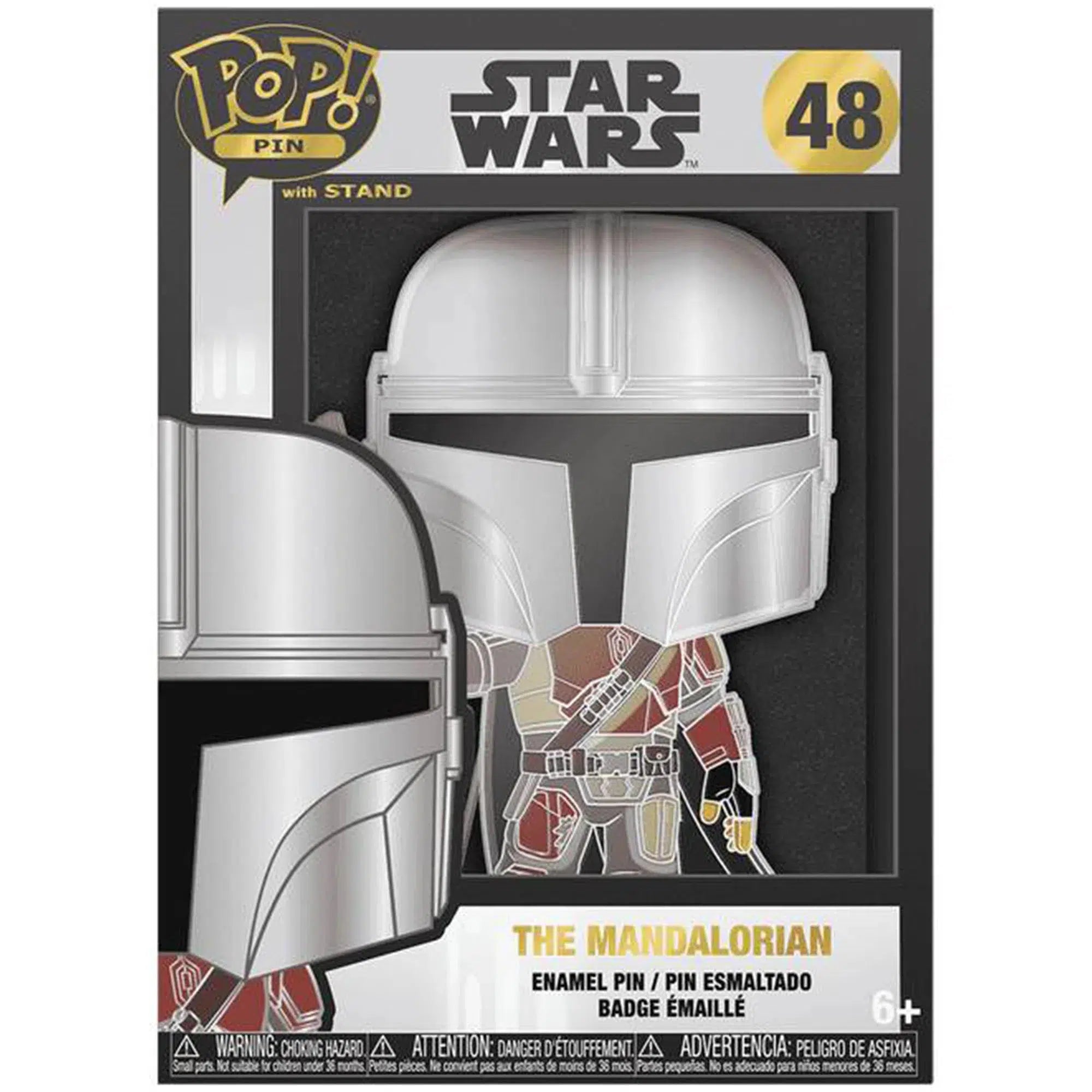 Star-Wars-The-Mandalorian-Din-Djarin-Pin-Badge-with-Stand-Enamel-Funko-POP-Pin-Series-48 Star Wars: The Mandalorian - Din Djarin Pin Badge with Stand (Enamel) - Funko - POP! Pin Series (48) - Image 1