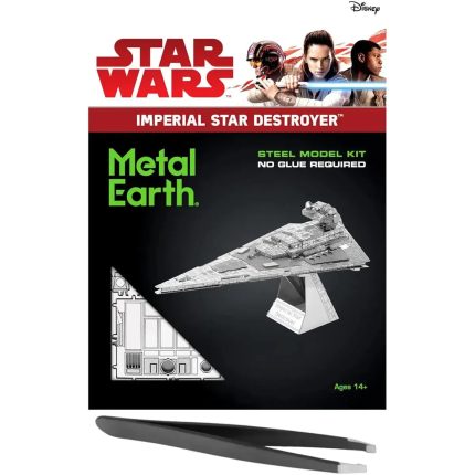 Star Wars - Unpainted Imperial Star Destroyer Figure Model Kit (Steel, Moderate Difficulty) - Fascinations - Metal Earth Series